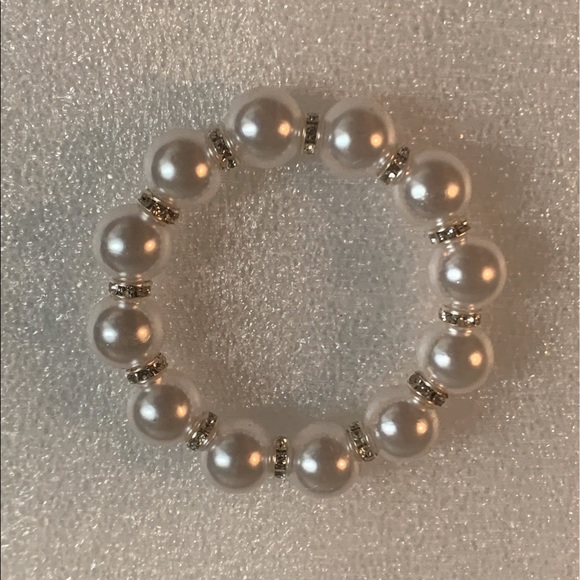 Hand Crafted Jewelry - Faux Pearl Accented Bracelet